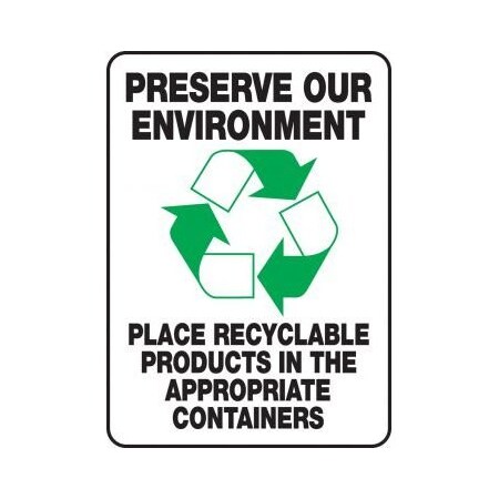 Safety Sign PRESERVE OUR ENVIRONMENT MRCY525XV